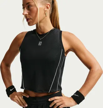 Nike Womens Court Advantage Dri-FIT Tennis Tank Top in Black | IM9409-010