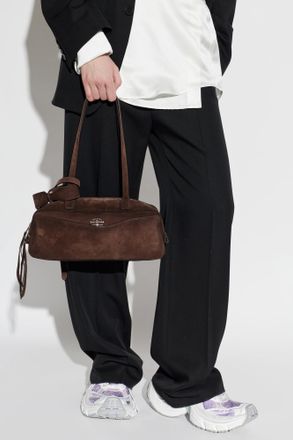 Balenciaga Shoulder Bag Carrie Bowling Small, Womens, Brown