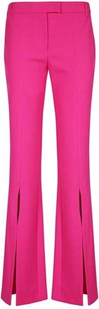 Versace Jeans Couture Wijd uitlopende Broek met Uitgesneden Details - Dames - Wijde Broeken - Roze - XS - Polyester - Broeken