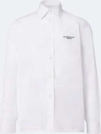 Givenchy Logo embroidered cotton poplin shirt
