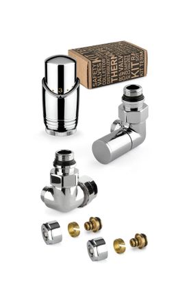 APM Apm - Kit V&aacute;lvula De Equipamiento Cromado Con V&aacute;lvula Termost&aacute;tica A La Izquierda Y Conexi&oacute;n Para Tubo Multicapa 130kc 015 M 16 12 Cromo