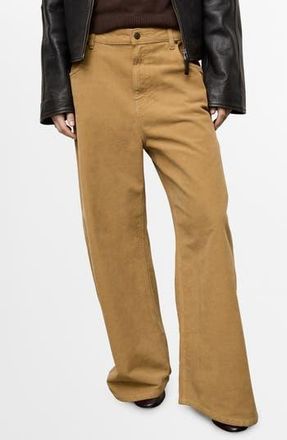 Mango Wide Leg Corduroy Pants in Caramel at Nordstrom Rack, Size 10