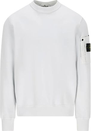 Stone Island Felpa con applicazione logo - Bianco