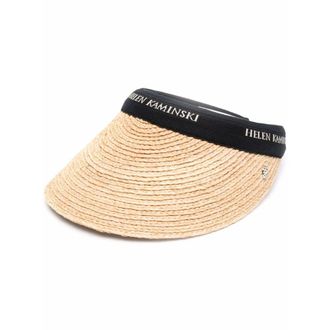 Helen Kaminski Raffia Logo Visor