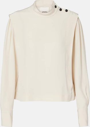 Isabel Marant Blusa Felissa in cr&ecirc;pe
