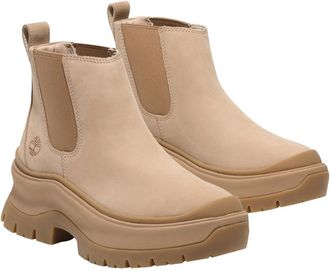 Timberland Womens Roxie Lane Mid Chelsea Boot, Light Beige Nubuck, 5 UK
