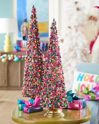 Jim Marvin 24 Bright Christmas Multicolor Beaded Tree