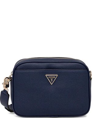 Guess Co logo-plaque crossbody bag - Blue