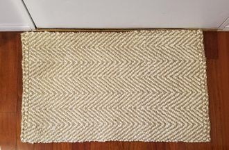 Imports Decor Zigzag Jute Rug, 100% Handwoven Jute Indoor Area Rug, Eco-Friendly Natural Fiber Floor Rug for Living Room & Entryway
