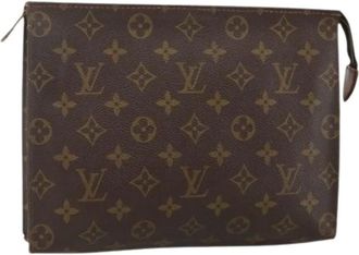 Louis Vuitton Pre-owned Clutches, female, Brown, Size: ONE SIZE Pre-owned Monogram Canvas Pouch