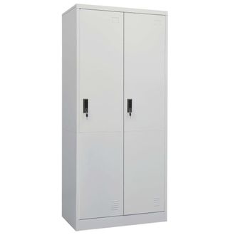 vidaXL Armario De Acero Gris Claro 80x50x180 Cm Vidaxl