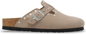 Birkenstock Boston Rivet - Dames - Slip ons - Beige - 36 EU - Leer - Schoenen