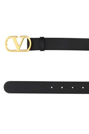 Valentino Garavani 8y0t0sm3iyr 0no Nero Calf Leather - Bos Taurus Cinture Belt