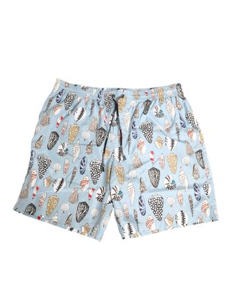 Dolce & Gabbana Blue Seashell Print Nylon Men Shorts Mens Swimwear