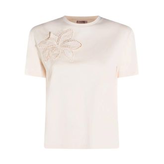 Twinset T-Shirts, female, Beige, Size: XS T-Shirt