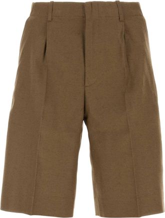Our Legacy Brown Cotton Blend Bermuda Shorts