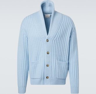 Allude Cardigan in maglia di lana e cashmere a coste