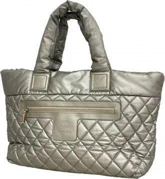 Chanel Gray Nylon Tote Bag (Pre-Owned)