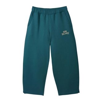 New Balance Trackside Fleece Barrel Pant - Dames - Trainingsbroeken - Groen - XS - Fitness