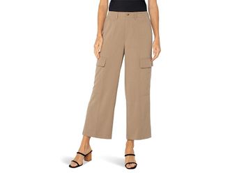 Liverpool L.A. Hi-Rise Cargo Crop Straight Pant 26 Womens Clothing Palo Santo : 12 26, Polyester/Rayon