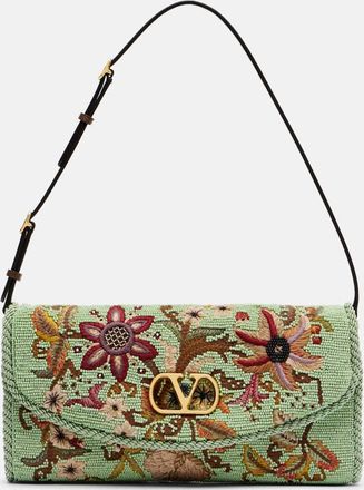 Valentino Garavani DeVain Small beaded floral shoulder bag