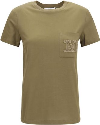 Max Mara Green Logo Crew Neck T-Shirt