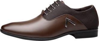 Generic Pu Leather Dress Shoes Men, Smart Shoe Lace Up Formal Business Shoes Pointed Toe Oxfords Shoe Breathable Dress Loafers Low Sole Casual Loafer Fashion-