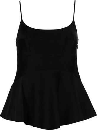 Theory Peplum Tanktop - Dames - Tops zonder mouwen - Zwart - S - Polyester - Tops