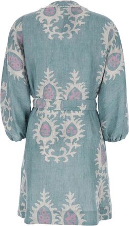 Bazar Deluxe Womens Short Linen Dress, Pink