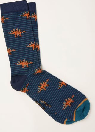 Fat Face FatFace Navy Stegasaurus Socks