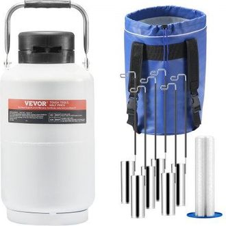 OEM Fl&uuml;ssigstickstofftank, 3 L Fl&uuml;ssigstickstoffbeh&auml;lter Aus Aluminiumlegierung, Ln2-tank-dewar Mit 6 Kanistern Und Tragetasche Mit Riemen, Kryogener Tank