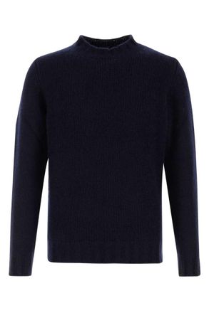 Fedeli Navy Blue Knitted Sweaters