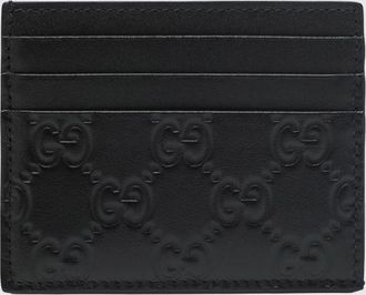 Gucci Portacarte di credito GG Emblem Gucci in pelle goffrata