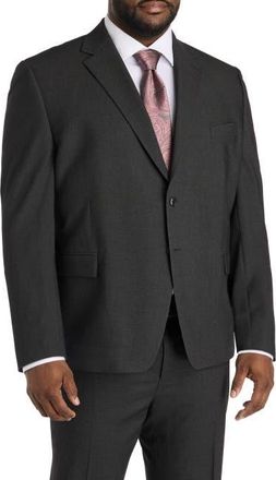 Michael Kors Big & Tall Birdseye Suit Jacket in Charcoal at Nordstrom, Size 54