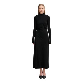 Sportmax Maxi Jurken - Dames - Maxi kleedjes - Zwart - XS - Wol - Kleedjes