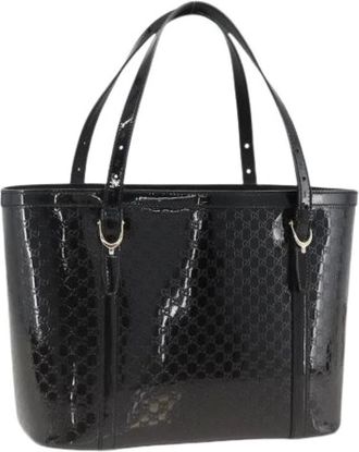 Gucci Pre-owned Tote Bags, female, Black, Size: ONE SIZE Pre-owned Vintage Micro Small GG Canvas Hand Bag