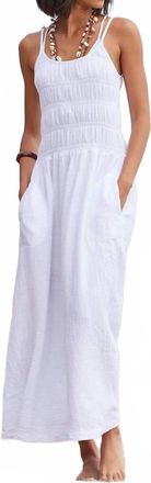 bobi Womens Charlotte Midi Dress In White
