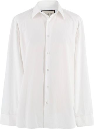 Gucci White Poplin Shirt Size 17