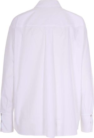 Elisabetta Franchi Womens Shirt With Tie White Cotton