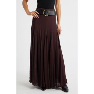 Mango Belted Skirt in Maroon at Nordstrom Rack, Size 6