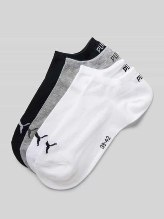 Puma Sneakersocken mit Logo im 4er-Pack in Hellgrau, Gr&ouml;&szlig;e 39/42