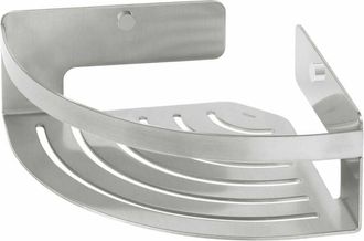 Tiger Cestello Doccia Angolare, Acciaio (Inox Spazzolato), Piccolo - Tiger