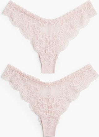 H&M 2er-Pack Brazil Slips - Pink