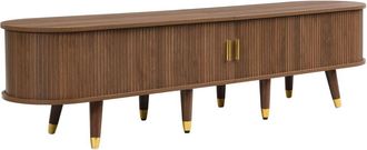 Urban Meuble Mueble de TV de madera con almacenamiento abierto y cajones