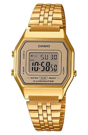 Casio Vintage LA680WGA-9VT Digital Bracelet Watch, 33.5mm × 28.6mm in Gold at Nordstrom
