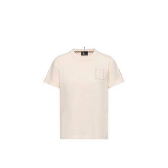 Moncler Moncler Botanical Patch Cotton Blend T-shirt, Women, White, Size: L