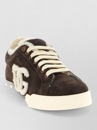 Dolce & Gabbana shearling low-top sneakers