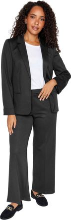 M&Co Womens Ponte Blazer - Womens Black