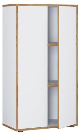 VCM Vcm - Gabinete De Oficina De Madera Carpeta Gabinete De Archivo Muebles De Oficina Gabinete Salia 3x Ancho 60 Cm Puertas De Torneado (blanco)