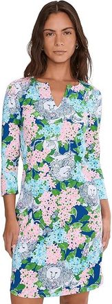 Lilly Pulitzer UPF 50+ Nadine Dress Womens Clothing Starlight Navy Lydia The Lion : XXS, Nylon/Spandex